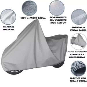Capa Pra Moto Forrada 100% Impermeável UV-BLOCK