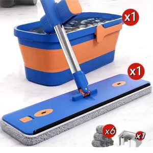 KIT  Conjunto De Esfregão E Balde Dobrável