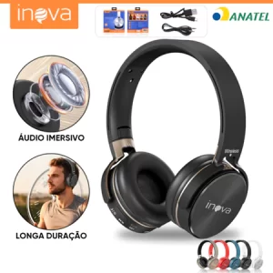 Fone de Ouvido e Microfone Sem Fio e Potente